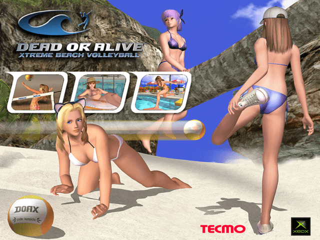 Dead or Alive Xtreme Beach Volleyball title screen for Xbox